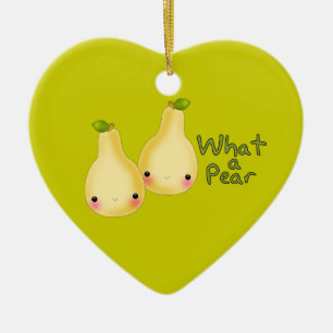 Gepersonaliseerde Kawaii Pear Ornament