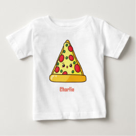 Gepersonaliseerde Kawaii Pizza Baby T-Shirt