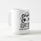 Gepersonaliseerde Kawaii Tiger Baker Mok | Schatti (Voorkant links)