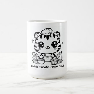 Gepersonaliseerde Kawaii Tiger Baker Mok | Schatti