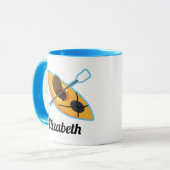 Gepersonaliseerde Kayaking Boating Gift Mok (Voorkant links)
