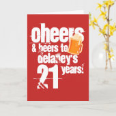 Gepersonaliseerde kazen en bier kaart (Gele Bloem)