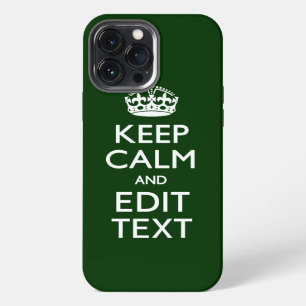 Gepersonaliseerde KEEP CALM AND Pas tekst aan Groe iPhone 13 Pro Max Hoesje
