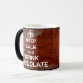 Gepersonaliseerde Keep Calm Drink Chocolate Coffee Magische Mok (Voorkant links)
