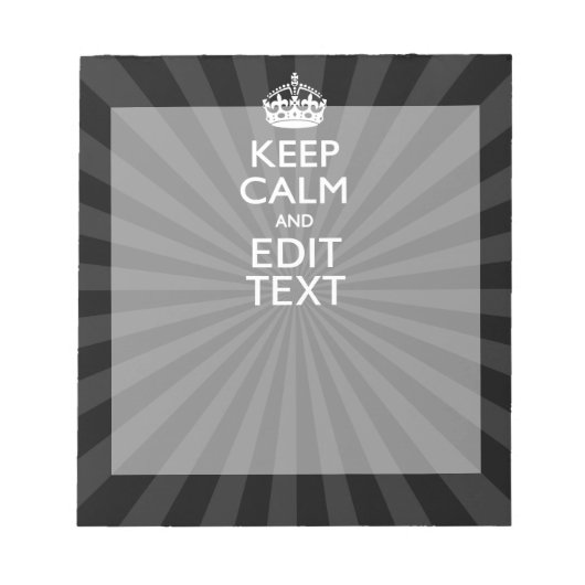 Gepersonaliseerde KEEP CALM en uw tekst Creatief Notitieblok (Voorkant)