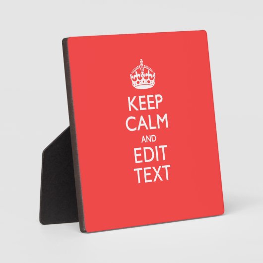 Gepersonaliseerde KEEP CALM en uw tekst op Roze Ko Fotoplaat (Voorkant)