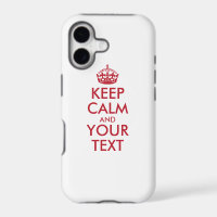 Gepersonaliseerde KEEP CALM en UW TEKST - rode woo