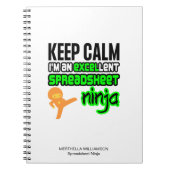 Gepersonaliseerde Keep Calm EXCELlent SPREADSHEET Notitieboek (Voorkant)