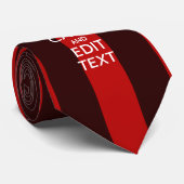 Gepersonaliseerde Keep Calm Jouw Tekst op Rode Str Stropdas (Opgerold)