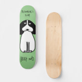 Gepersonaliseerde "Keep Out" Dog Room Sign Persoonlijk Skateboard (Voorkant)