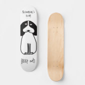 Gepersonaliseerde "Keep Out" Dog Room Sign Persoonlijk Skateboard (Voorkant)