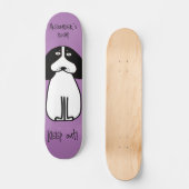 Gepersonaliseerde "Keep Out" Dog Room Sign Persoonlijk Skateboard (Voorkant)
