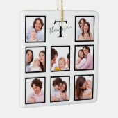 Gepersonaliseerde Keepomwille Familie Foto Collage Keramisch Ornament (Rechts)
