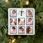 Gepersonaliseerde Keepomwille Familie Foto Collage Keramisch Ornament<br><div class="desc">Gebruik dit ornament van de collage van foto's om je familie te shows hoeveel je van hen houdt. Je kunt het in je kamer van kerst zetten. U kunt de afbeeldingen,  het initiaal,  en de naam ook personaliseren.</div>