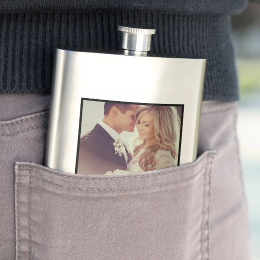 Gepersonaliseerde Keepsake bruiloft foto en monogr Flacon (Voorbeeld)