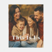 Gepersonaliseerde Keepsake familiefoto Dit zijn wi Fleece Deken (Voorkant)