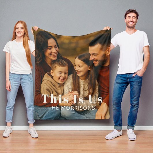 Gepersonaliseerde Keepsake familiefoto Dit zijn wi Fleece Deken
