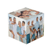Gepersonaliseerde Keepsake familiefoto Kubus (Achter hoekig)
