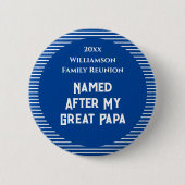 Gepersonaliseerde Keepsake Family Reunion Award Ronde Button 5,7 Cm (Voorkant)