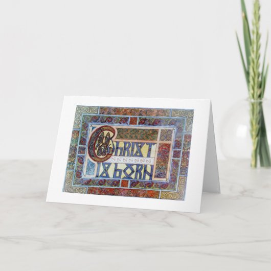 Gepersonaliseerde Keltische Kerstkaart Feestdagen Kaart (Voorkant)