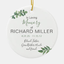 Gepersonaliseerde keramische gedenkornament