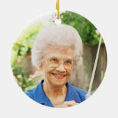 Gepersonaliseerde keramische gedenkornament keramisch ornament (Achterkant)