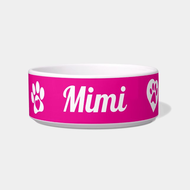 Gepersonaliseerde Keramische Kattenbak, aangepast  Voerbakje (Voorkant)