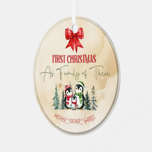 Gepersonaliseerde Keramische Kerst Ornament – Eers (Voorkant links)