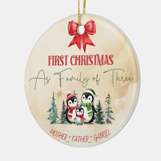 Gepersonaliseerde Keramische Kerst Ornament – Eers (Links)