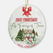 Gepersonaliseerde Keramische Kerst Ornament – Fami (Links)