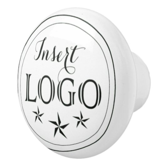 Gepersonaliseerde keramische knop met uw Logo (Rechts)