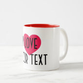 Gepersonaliseerde keramische mok Gift, in hart aan (Voorkant rechts)