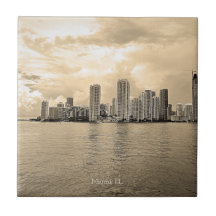 Gepersonaliseerde keramische Tegel - Miami, Florid