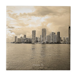 Gepersonaliseerde keramische Tegel - Miami, Florid Tegeltje