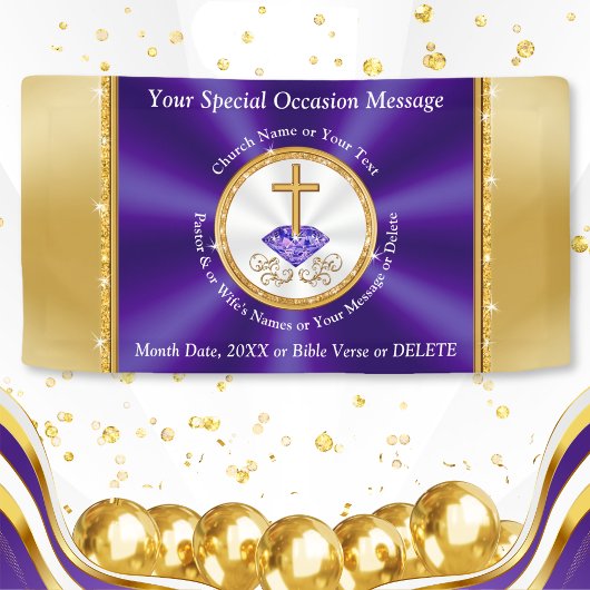Gepersonaliseerde Kerk Jubileum Banner, vele maten Spandoek