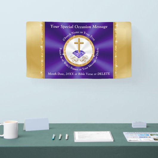 Gepersonaliseerde Kerk Jubileum Banner, vele maten Spandoek (Beurs)