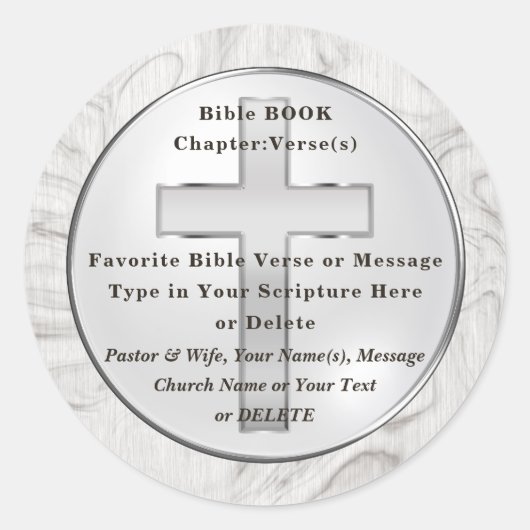 Gepersonaliseerde kerkleden voor Envelopes, Favors Ronde Sticker (Voorkant)