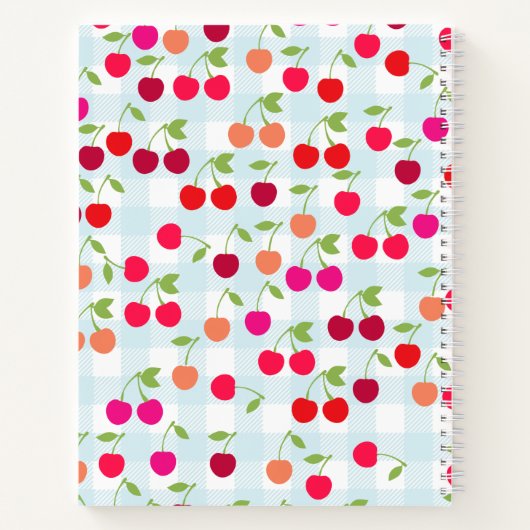 Gepersonaliseerde kersen Notitieboek (Achterkant)