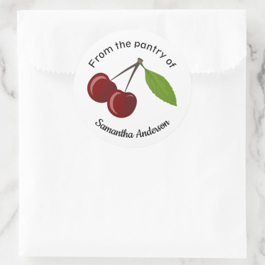 Gepersonaliseerde kersen Sticker (Tas)