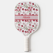 Gepersonaliseerde kersenbloesem Elegant Bloemontwe Pickleball Paddle (Voorkant)
