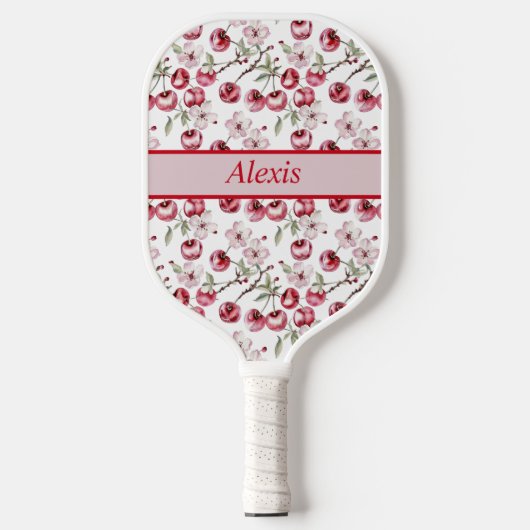 Gepersonaliseerde kersenbloesem Elegant Bloemontwe Pickleball Paddle (Voorkant)