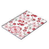 Gepersonaliseerde Kersenbloesem en Monogram Notitieboek (Linkerzijde)