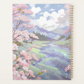 Gepersonaliseerde kersenbloesems Pastel Waterverf Planner (Achterkant)