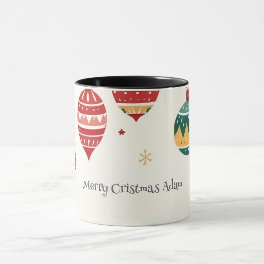 Gepersonaliseerde Kerst 11 oz Mok - Customizab Gif (Midden)