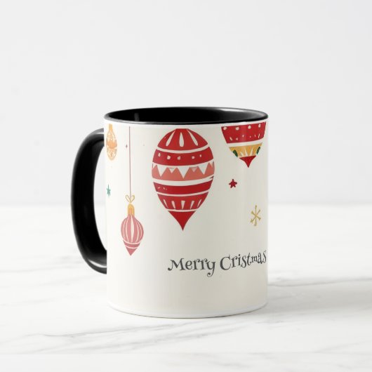 Gepersonaliseerde Kerst 11 oz Mok - Customizab Gif (Voorkant links)
