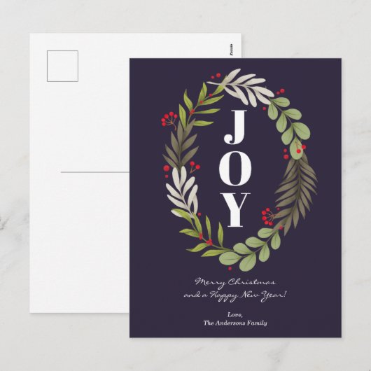 Gepersonaliseerde kerst aangepaste kerst Briefkaar Feestdagenkaart (Voorkant / Achterkant)