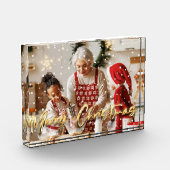Gepersonaliseerde Kerst Acryl Fotoblok (Links)