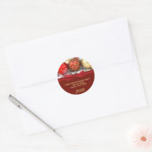 Gepersonaliseerde kerst Adresetiketten Ronde Sticker (Envelop)
