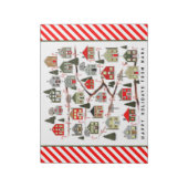 Gepersonaliseerde Kerst Advent kalender Notitieblo Notitieblok (Linkerzijde)