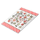 Gepersonaliseerde Kerst Advent kalender Notitieblo Notitieblok (Schuin)